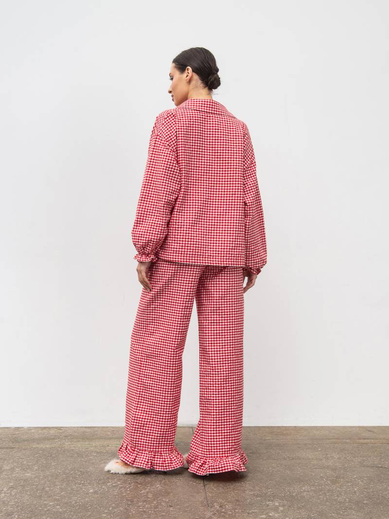 Пижама "Лейзи" Romashka, Красный+, M|L 19962