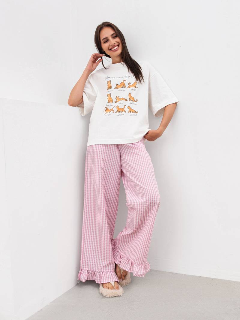 Штаны "Суфле" Romashka Розовый+, M 19429