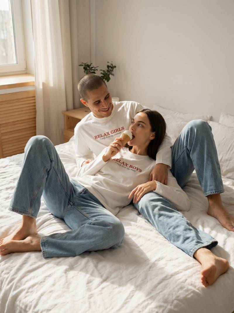 Лонг "Сорри герлз" Romashka, Молочный+, One size 20015