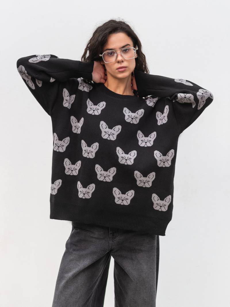 Свитер "Тони" Romashka, Черный+, One size 19658