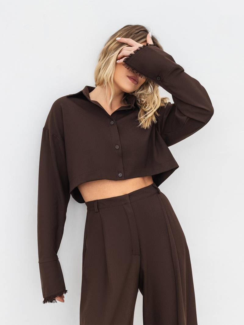 Рубашка "Долина" Romashka, Коричневый, M|L 17294