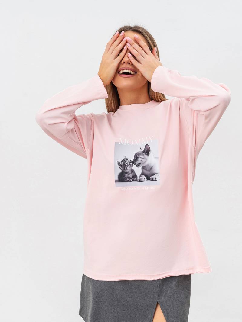 Лонг "Вайб" Romashka, Розовый, XS|S 18834