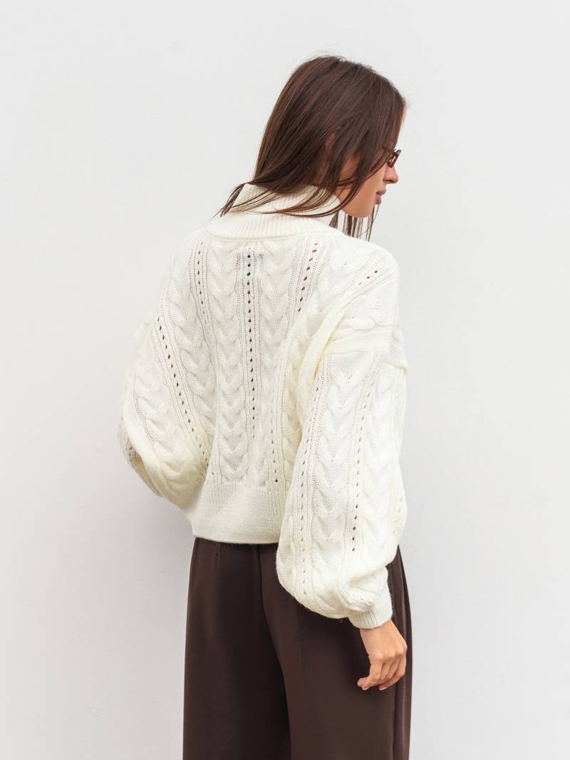 Свитер "Кадис" Romashka, Молочный, One size 19754