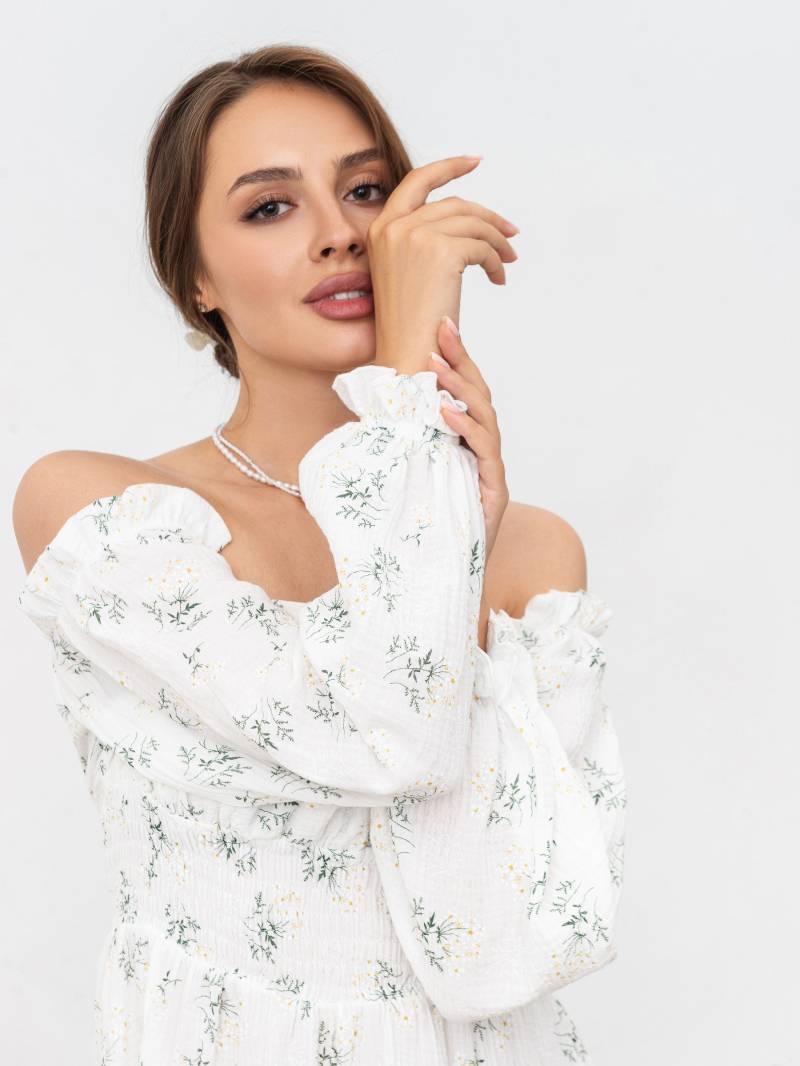 Платье «Медельин» Romashka, Белый+, S|M 18108
