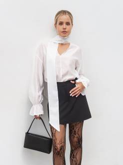 Блуза из тенселя "Сонет" Romashka, Белый, XS|S 20193