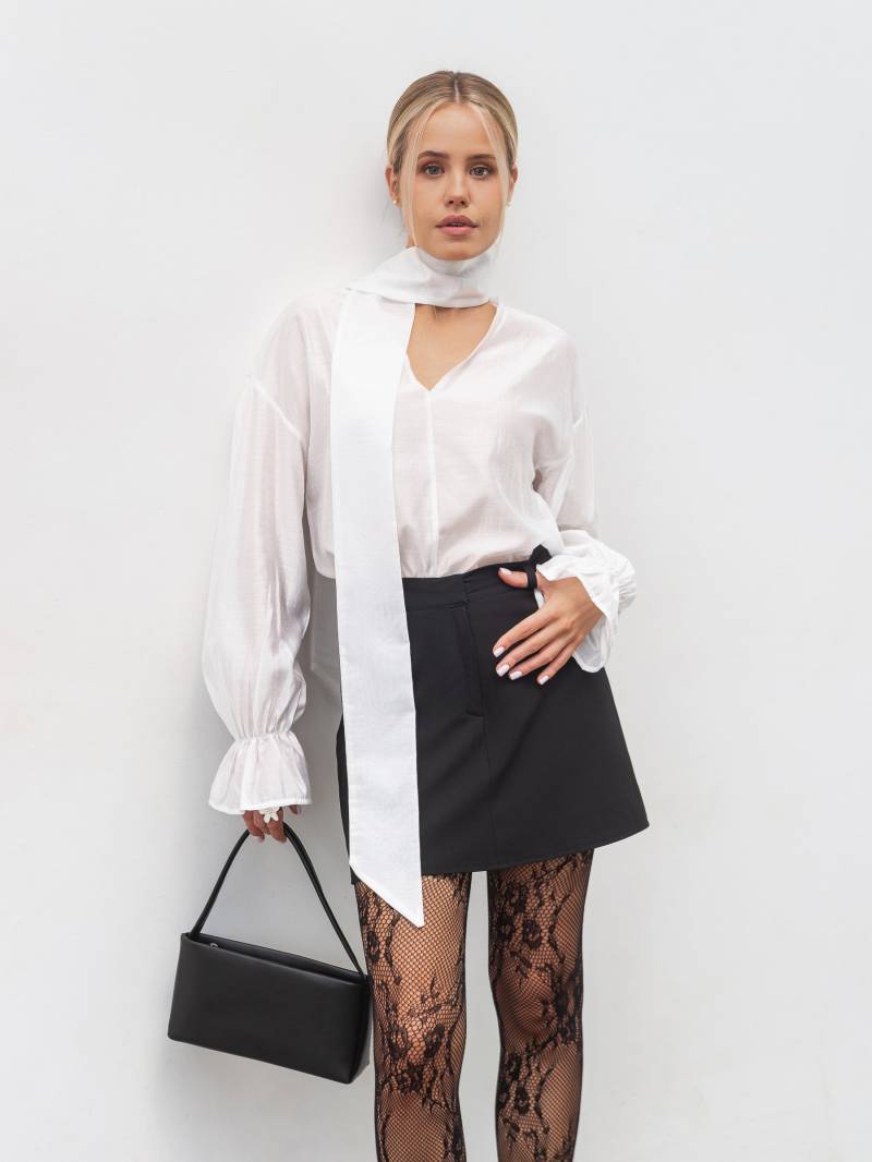 Блуза из тенселя "Сонет" Romashka, Белый, XS|S 20193