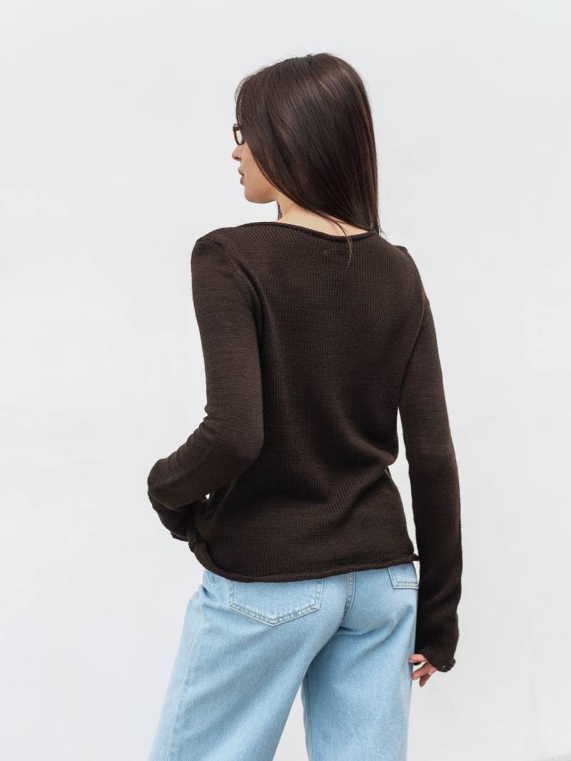 Лонг "Нуар" Romashka, Коричневый, One size 20076