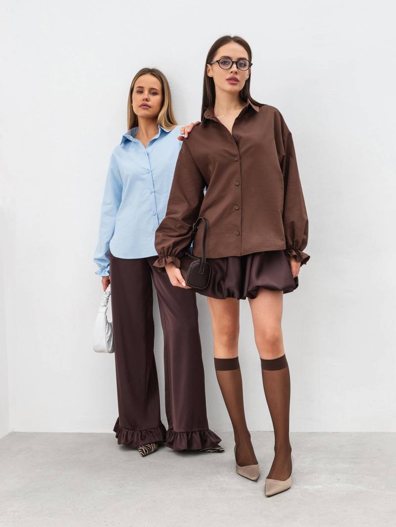 Рубашка "Шарлотка" Romashka, Коричневый, XS|S 18744