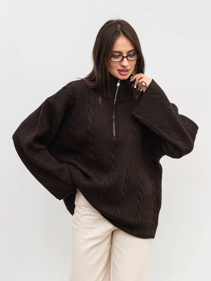 Свитер "Фудзи" Romashka, Коричневый, One size 19926