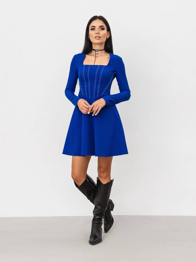 Платье "Луизиана" с имитацией корсета Romashka, Синий, XS|S 12783
