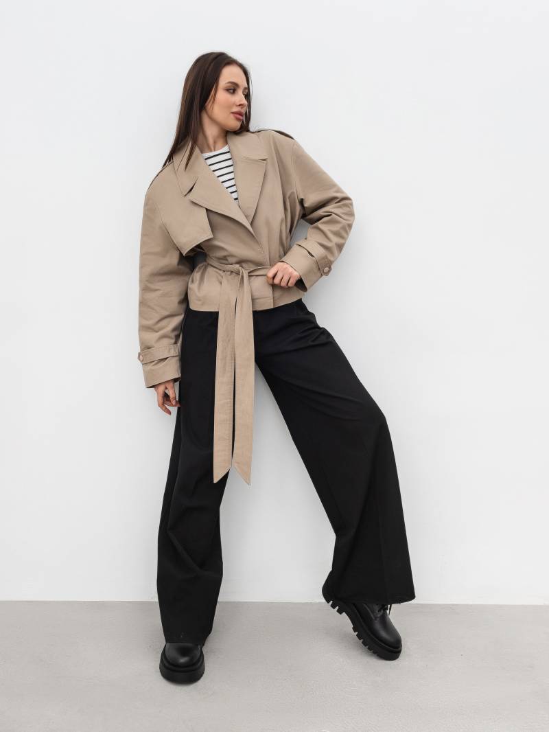 Укороченный Тренч "Лоренс" Romashka, Бежевый, M|L 17536