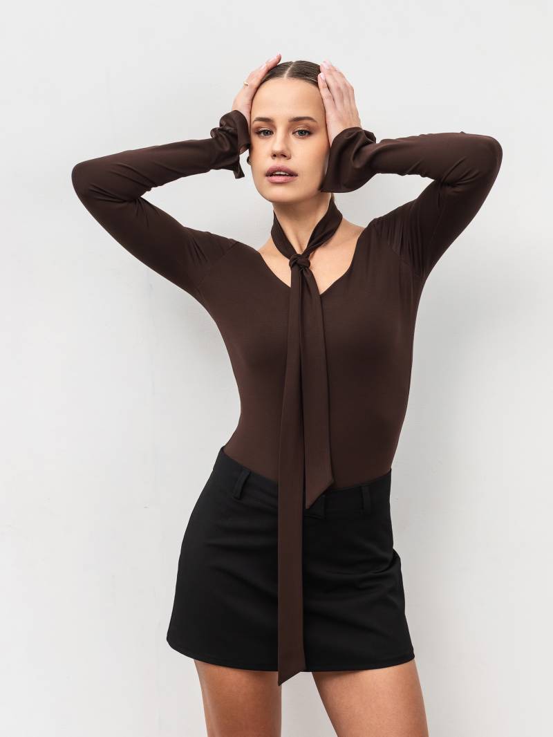 Боди "Амаретто" Romashka, Коричневый, XS|S 20029