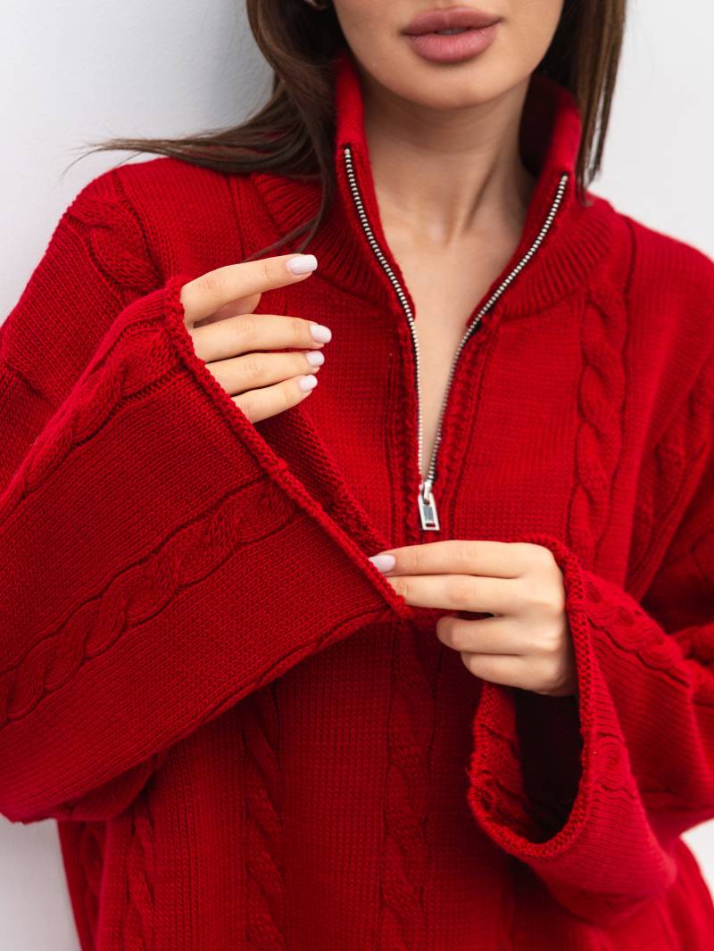 Свитер "Фудзи" Romashka, Красный, One size 19927