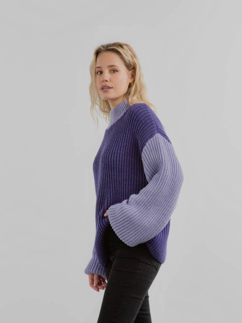 Свитер "Плуа" свободного кроя Romashka, Фиолетовый+, One size 14048