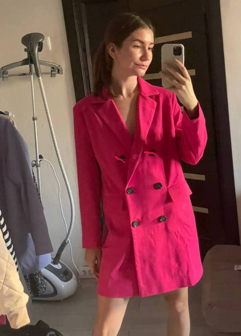 Платье-пиджак "Рандерс" прямого кроя ОБРАЗЕЦ, Розовый, 11291