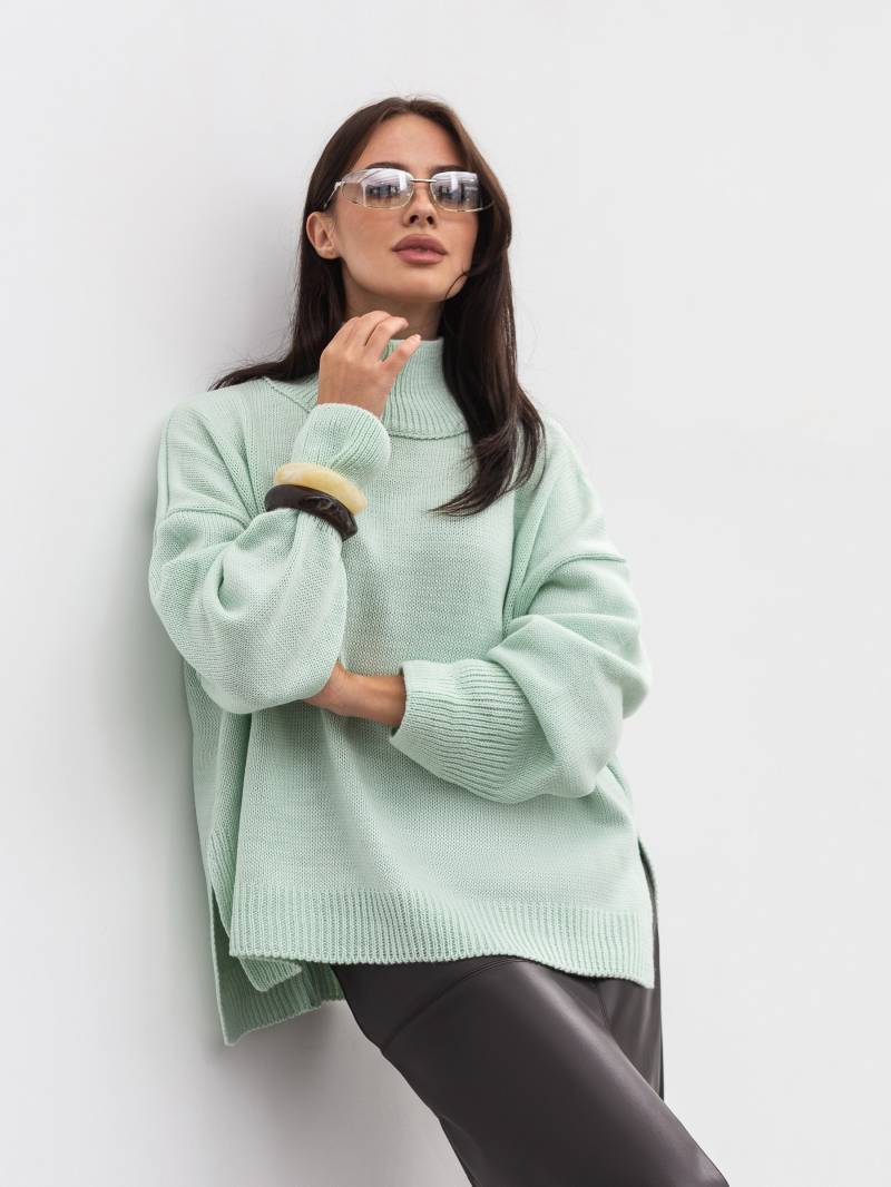Свитер "Англия" Romashka, Бирюзовый, One size 20657