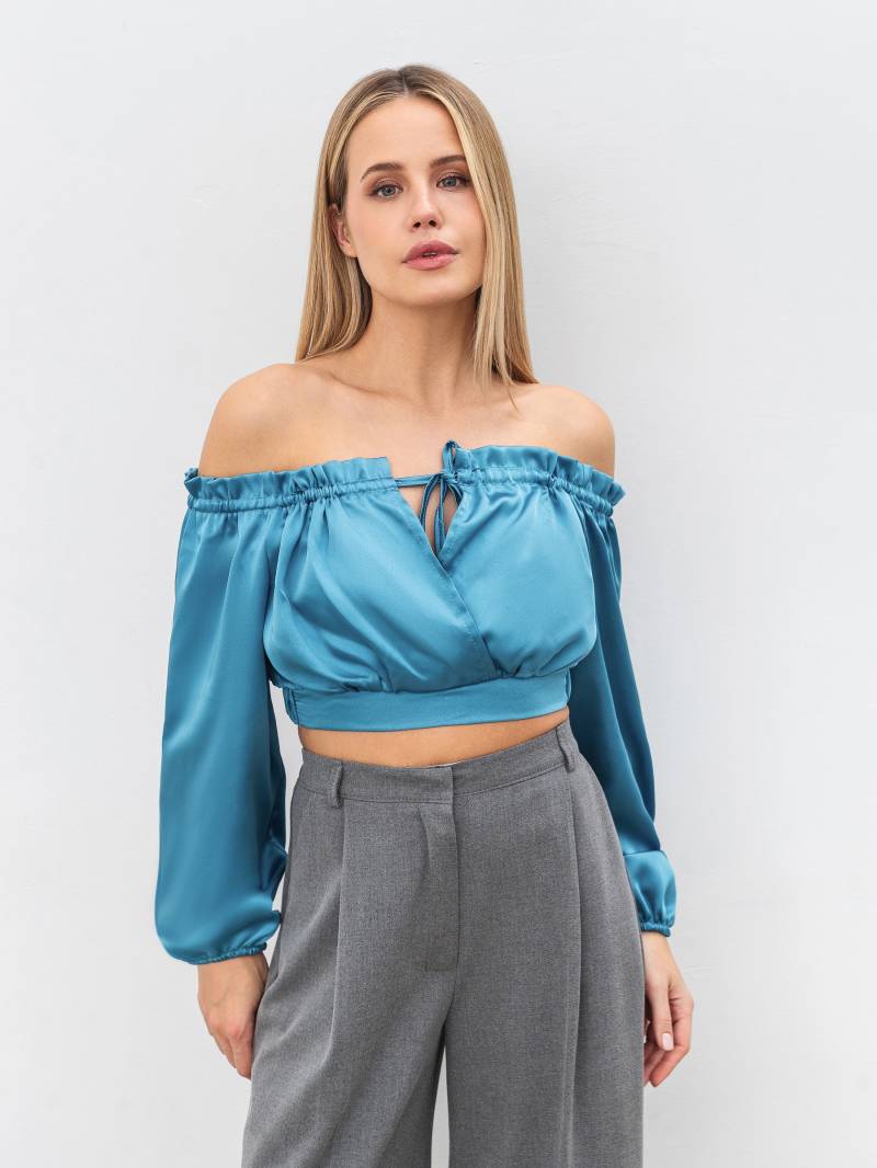 Блуза "Монпелье" Romashka, Голубой XS|S 14052