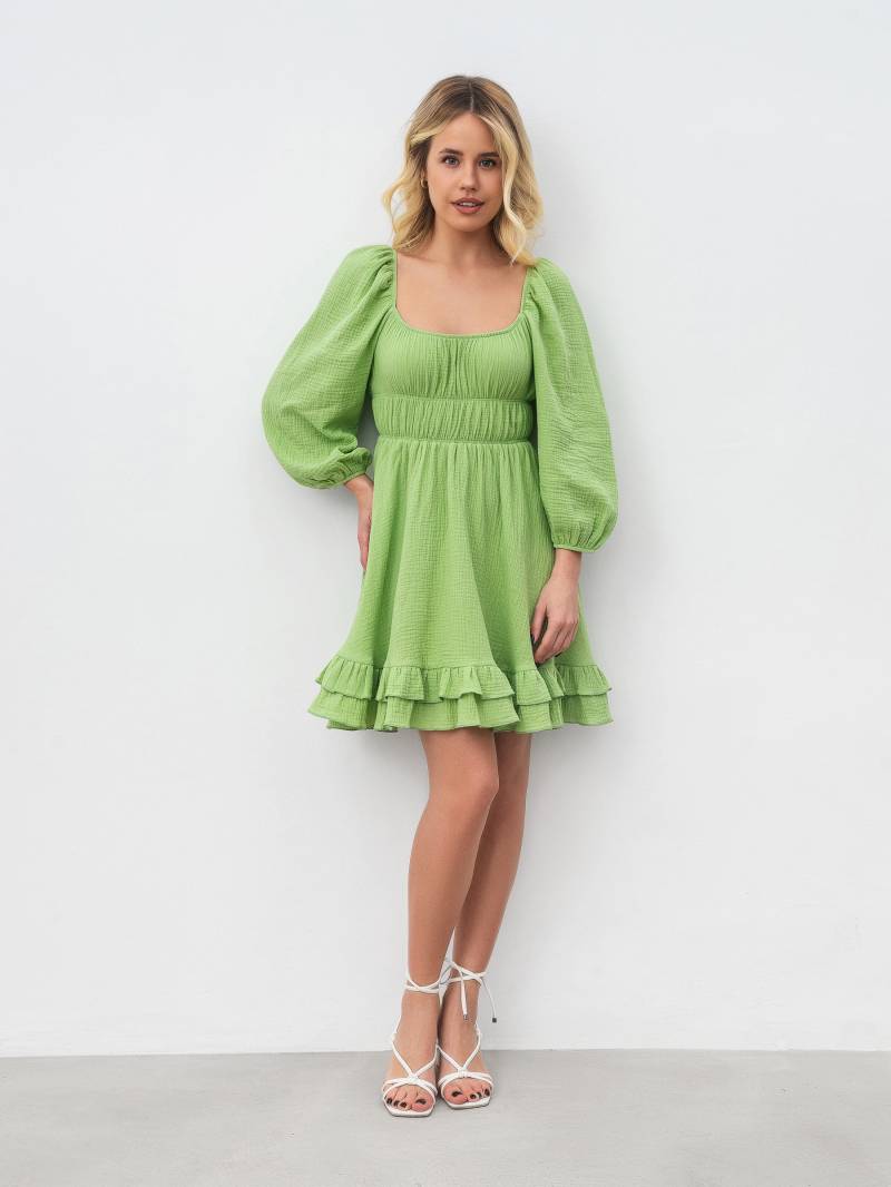 Платье с воланами "Авила" Romashka, Оливковый, S|M 18035
