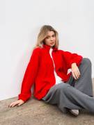 Удлиненный флисовый бомбер &quot;Норд&quot; Romashka, Красный, S|M 19949