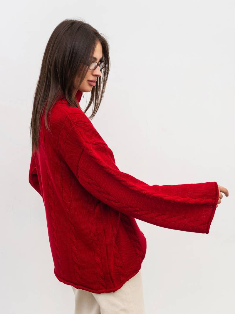 Свитер "Фудзи" Romashka, Красный, One size 19927