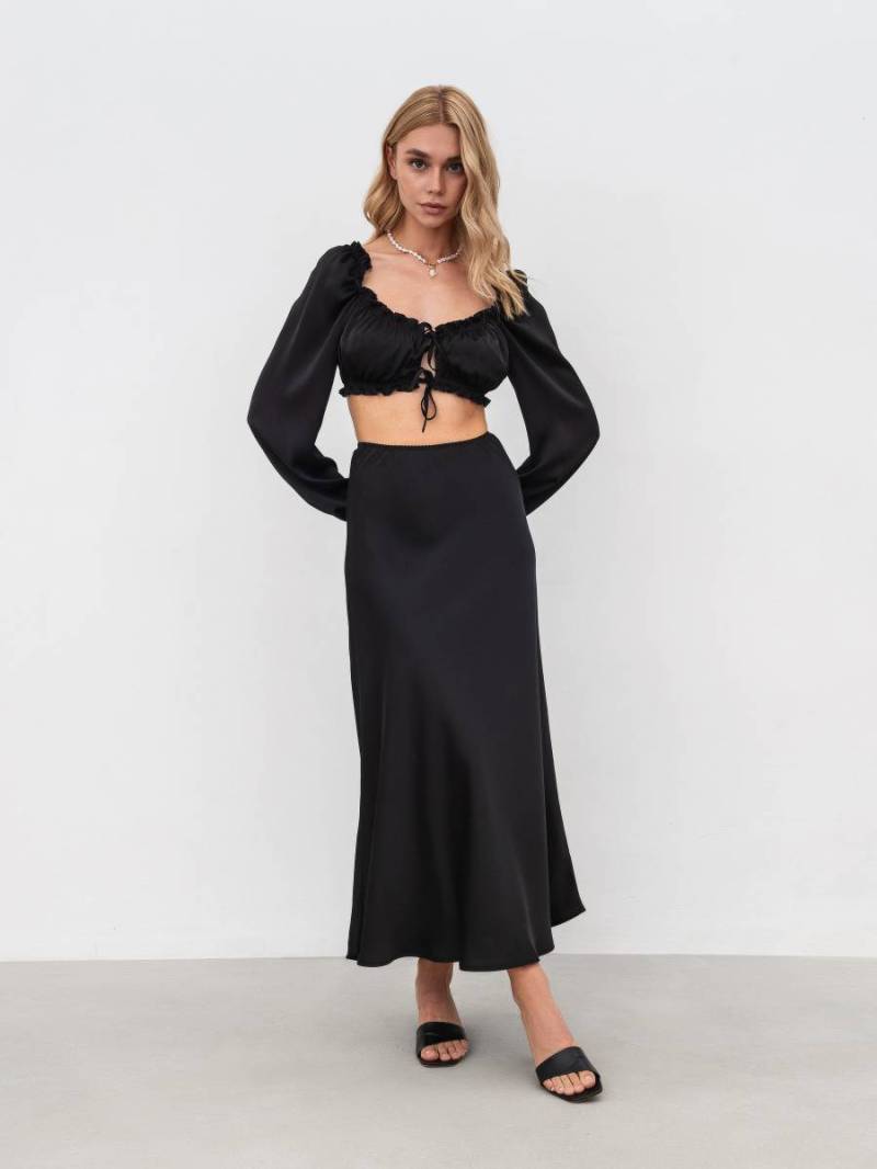 Блуза «Гренобль» Romashka, Черный, S|M 16612