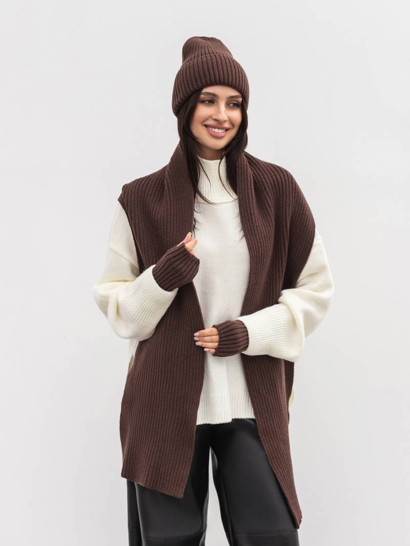 Шапка "Бриош" Romashka, Коричневый, One size 20680