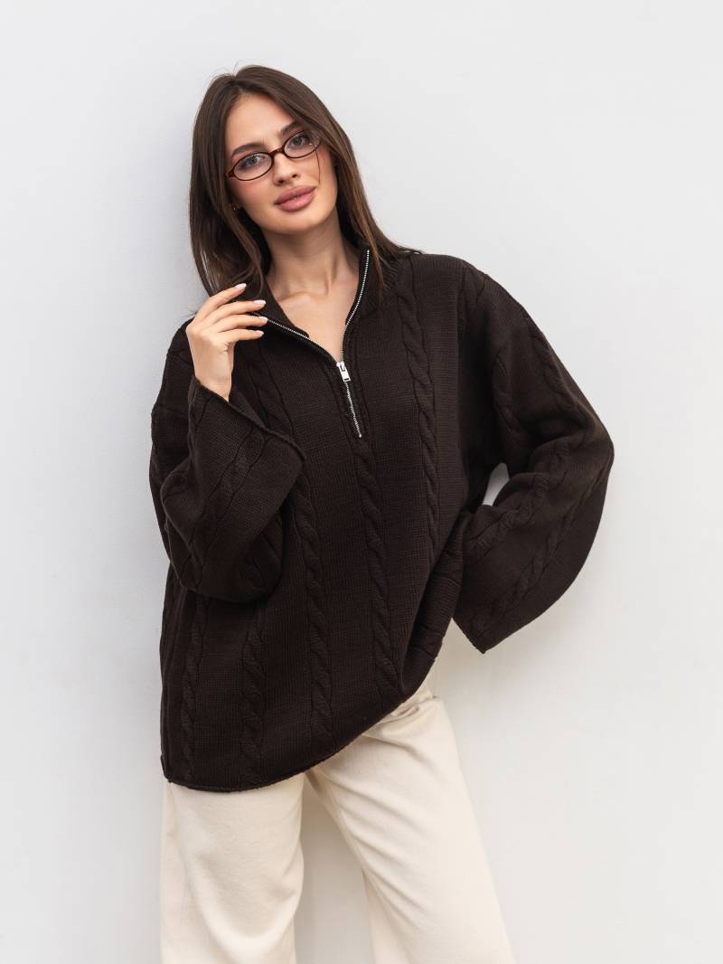 Свитер "Фудзи" Romashka, Коричневый, One size 19926