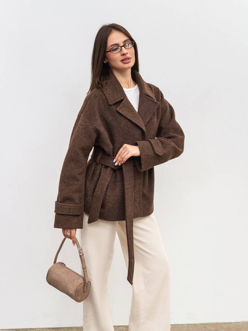 Пальто «Фельт» Romashka, Коричневый, M|L 19824