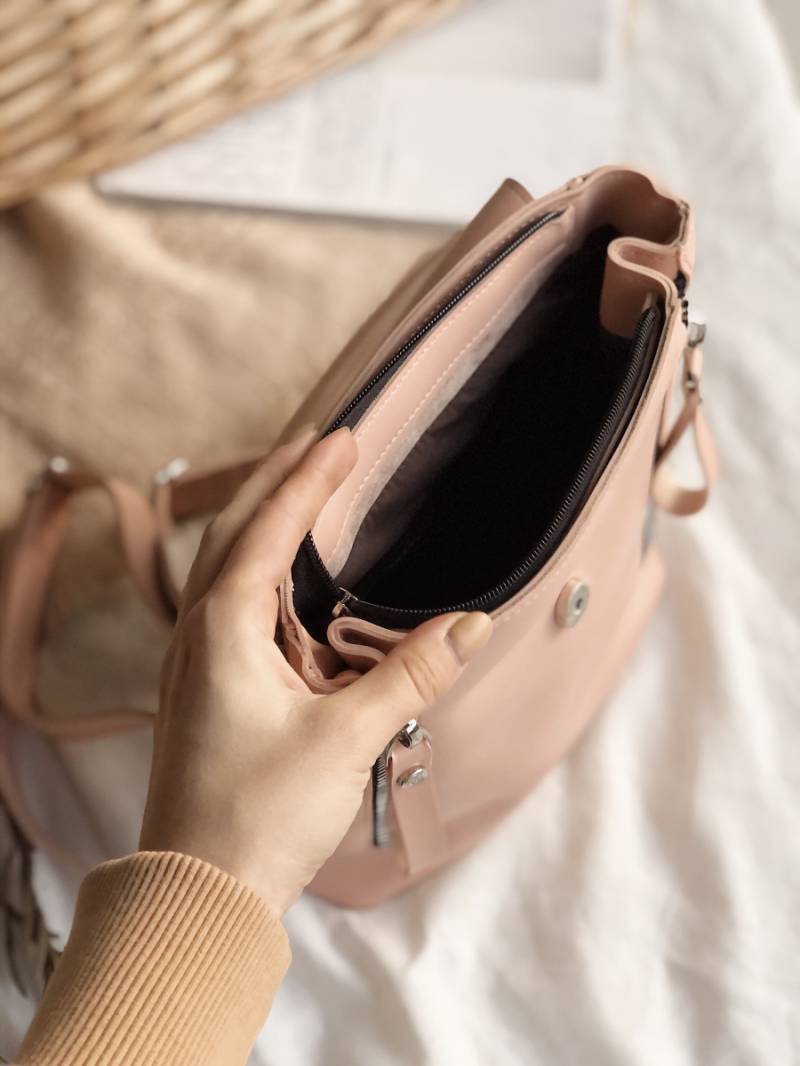 Рюкзак "Шербрук" с кольцом на магните БРАК, Пудра 12885