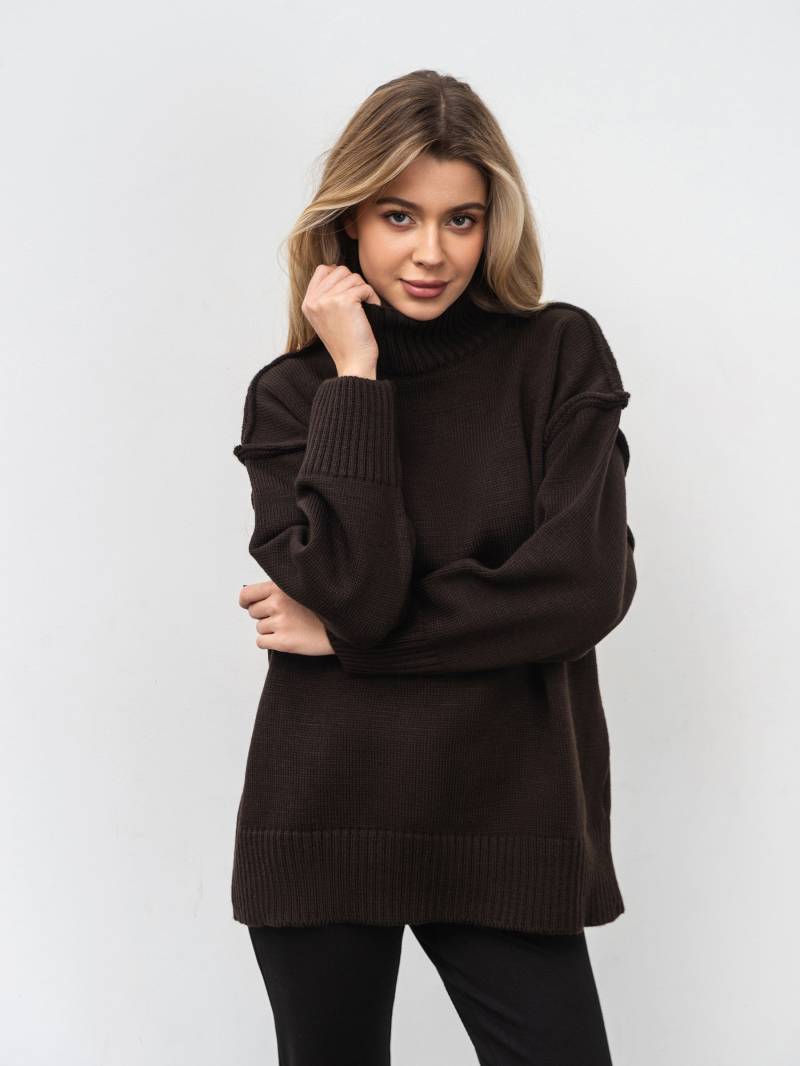 Свитер "Фьорд" Romashka, Коричневый, One size 19942