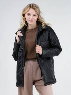 Куртка-рубашка "Эвора" Romashka, Черный, S|M 10407