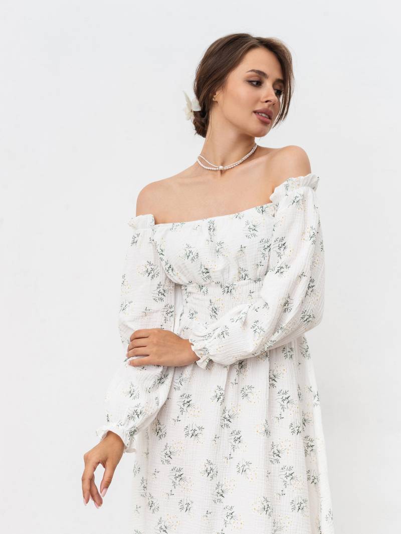 Платье «Медельин» Romashka, Белый+, M|L 18109