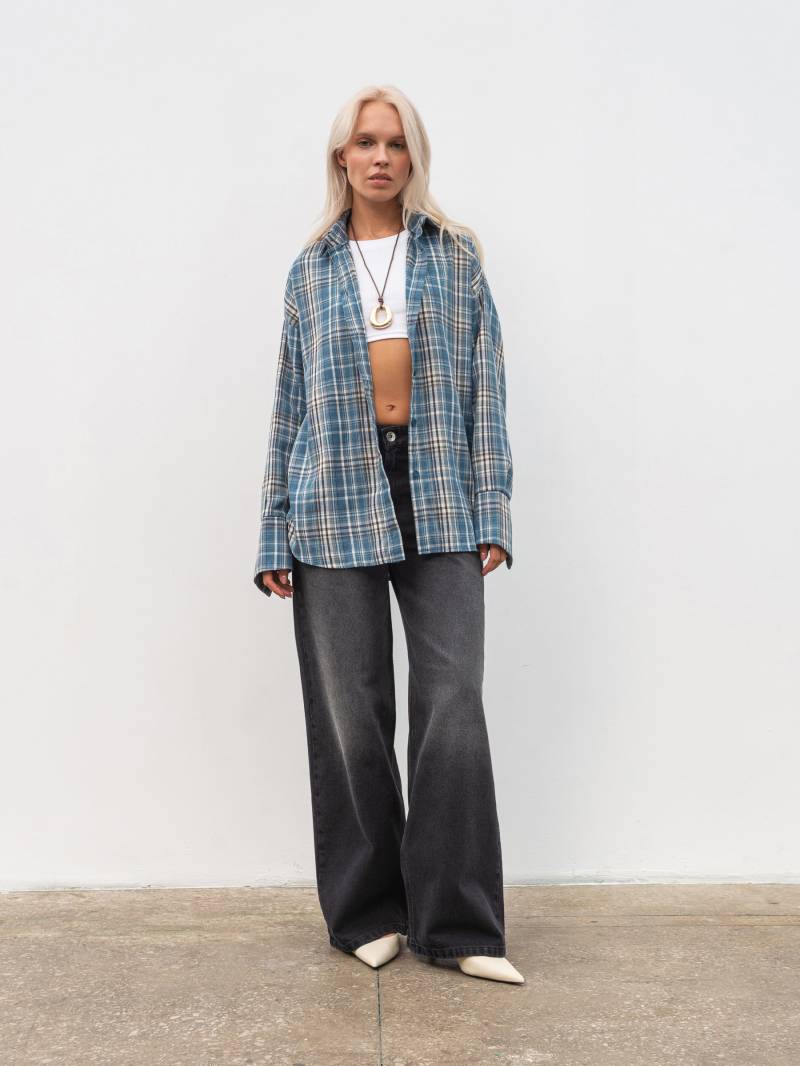 Рубашка "Паттерн" Romashka, Голубой+, S|M 18957