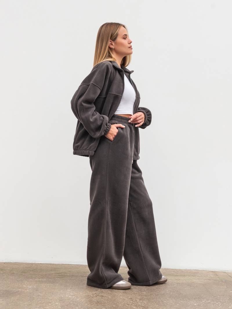 Удлиненный флисовый бомбер "Норд" Romashka, Серый, M|L 19787