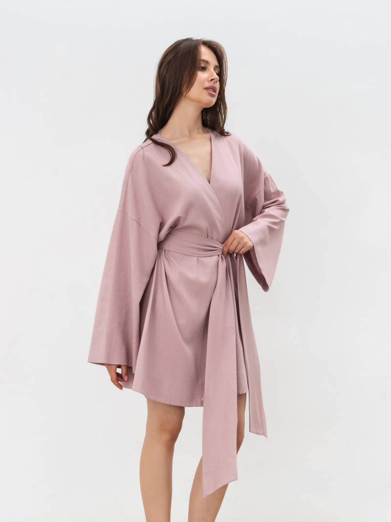 Платье кимоно "Токио" с пояском Romashka, Пудра, L|XL 17961