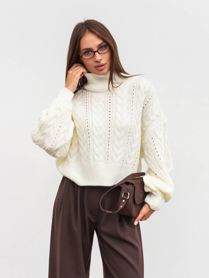 Свитер "Кадис" Romashka, Молочный, One size 19754