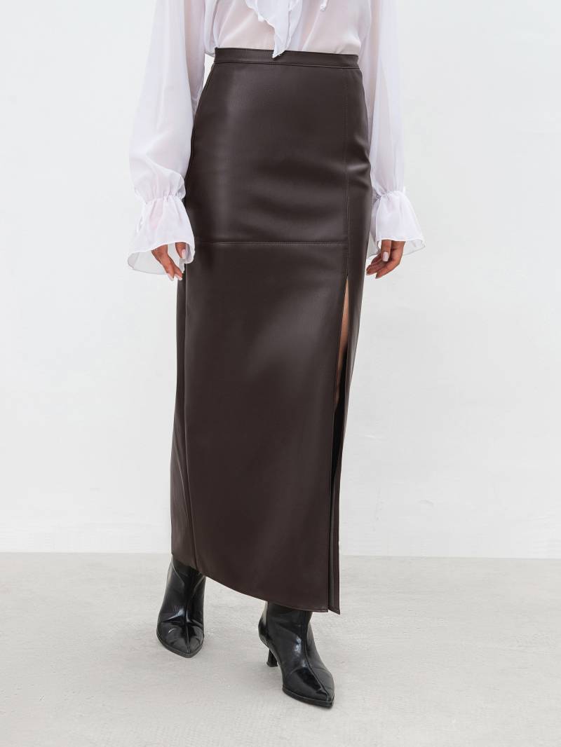 Юбка миди "Унна" Romashka, Коричневый, XS 19077