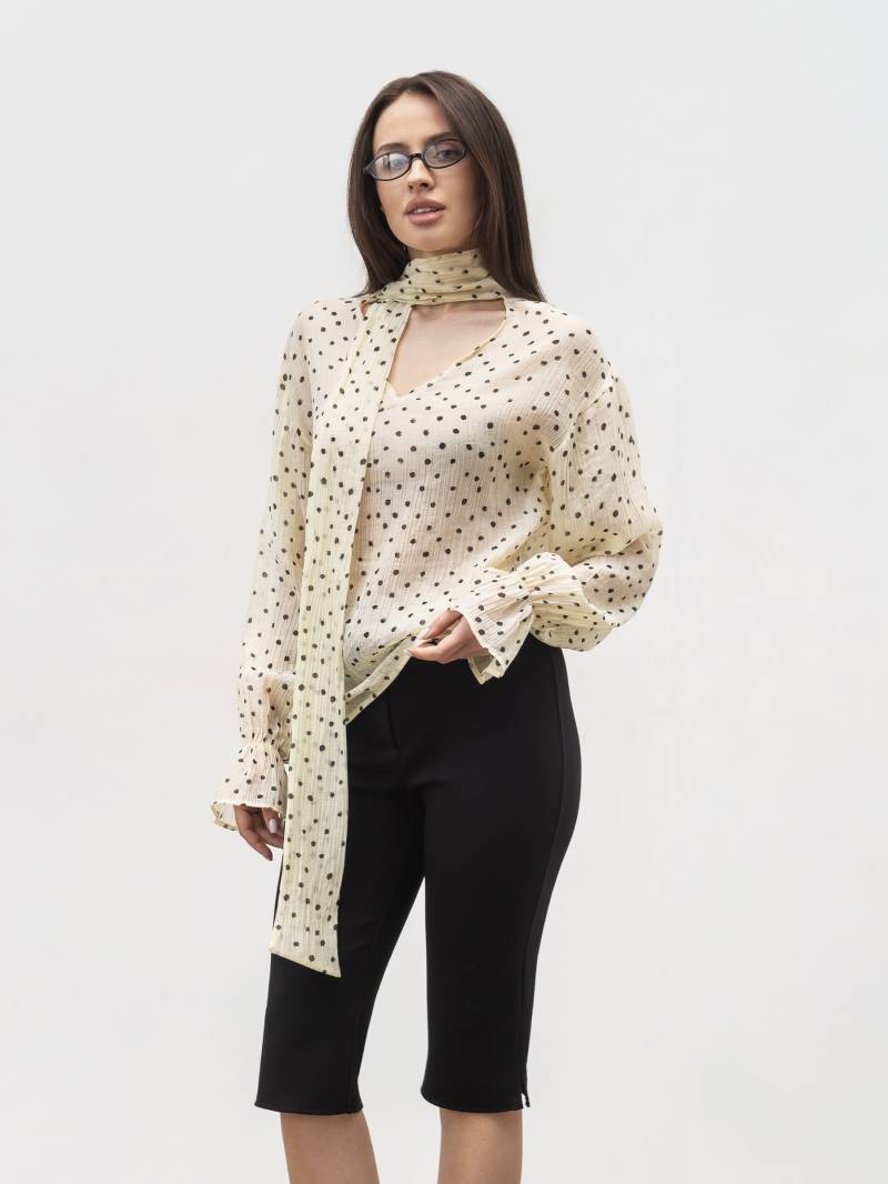 Блуза из тенселя "Белль" Romashka, Бежевый+, L|ХL 20222