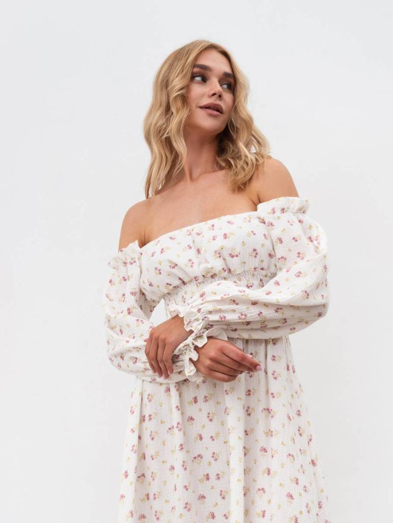 Платье «Медельин» Romashka, Молочный+, M|L 16430