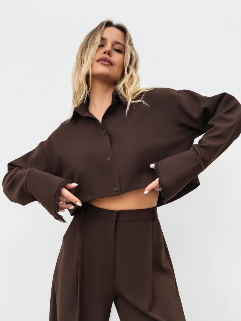Рубашка "Долина" Romashka, Коричневый, M|L 17294