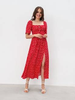 Платье "Флоренция" Romashka, Красный+, S|M 18012