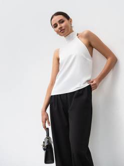 Сатин топ &quot;Глоу&quot; Romashka, Теплый белый, S|M 19883