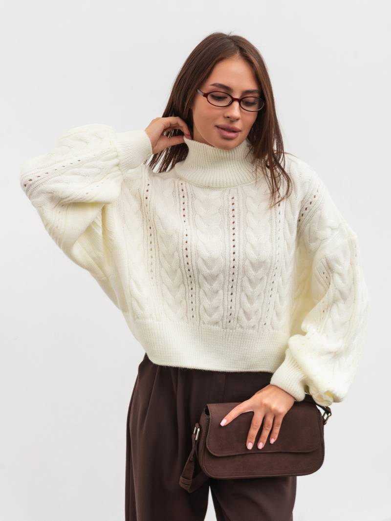 Свитер "Кадис" Romashka, Молочный, One size 19754