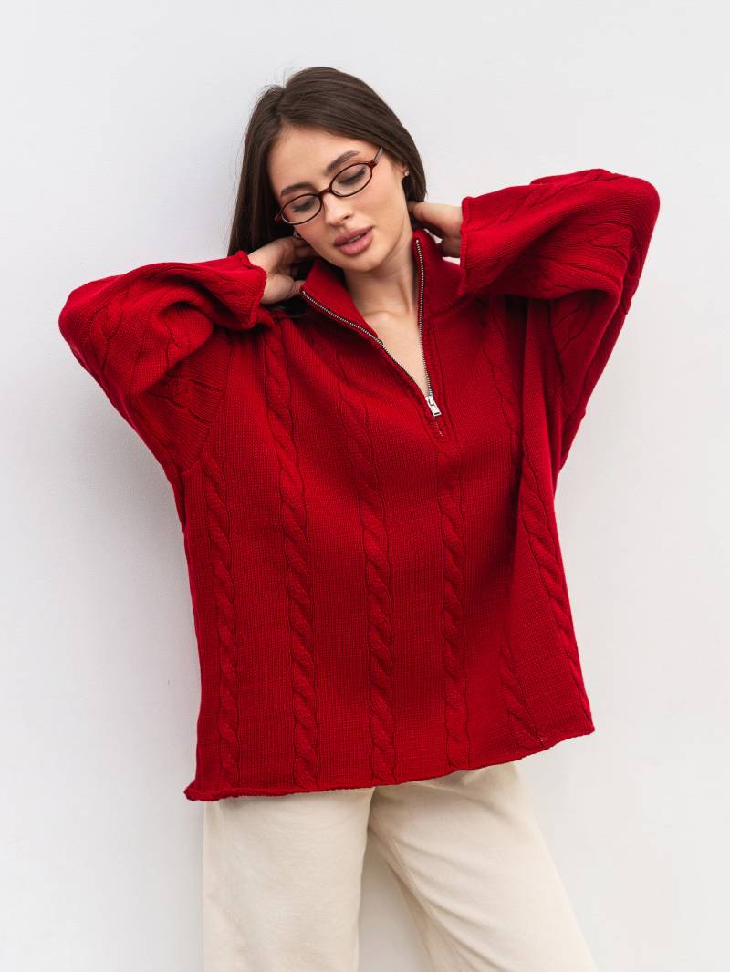 Свитер "Фудзи" Romashka, Красный, One size 19927