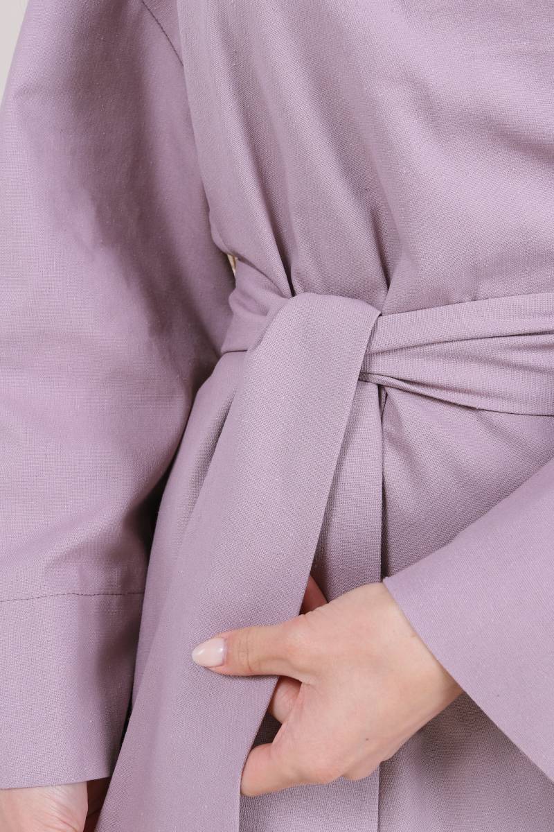 Платье кимоно "Токио" с пояском ROMASHKA, Пудра, One size (4578)