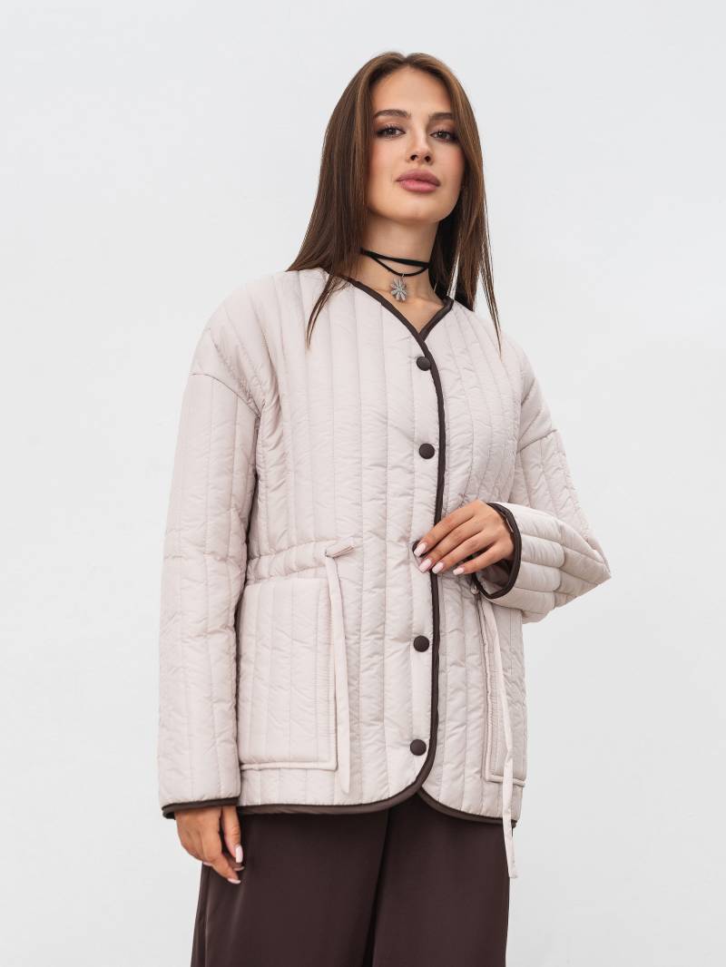 Куртка стьоганая "Финляндия" Romashka, Бежевый+, L|XL 18136