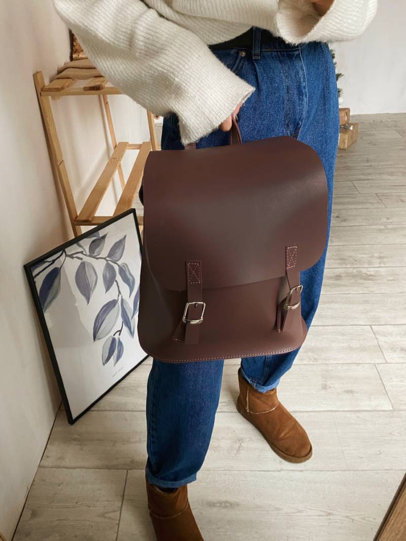 Рюкзак-трансформер "Милтон" со шлейками вместительный Romashka, Темная пудра (2797)