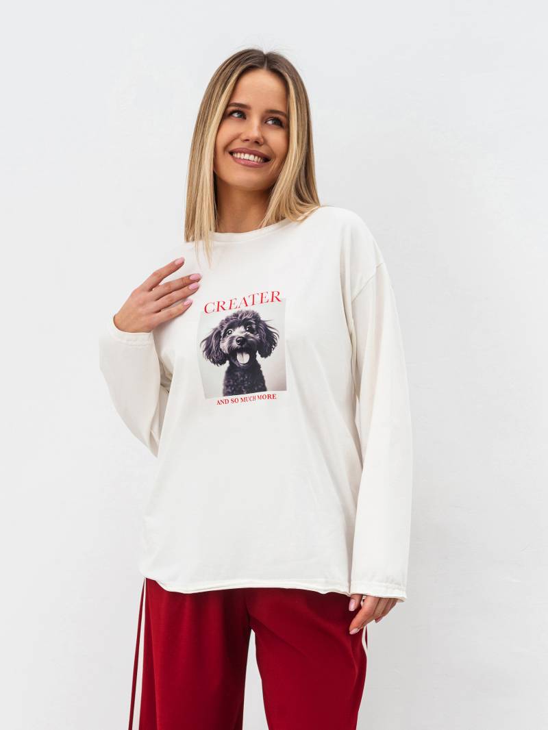 Лонг "Вайб" Romashka, Молочный, M|L 18829