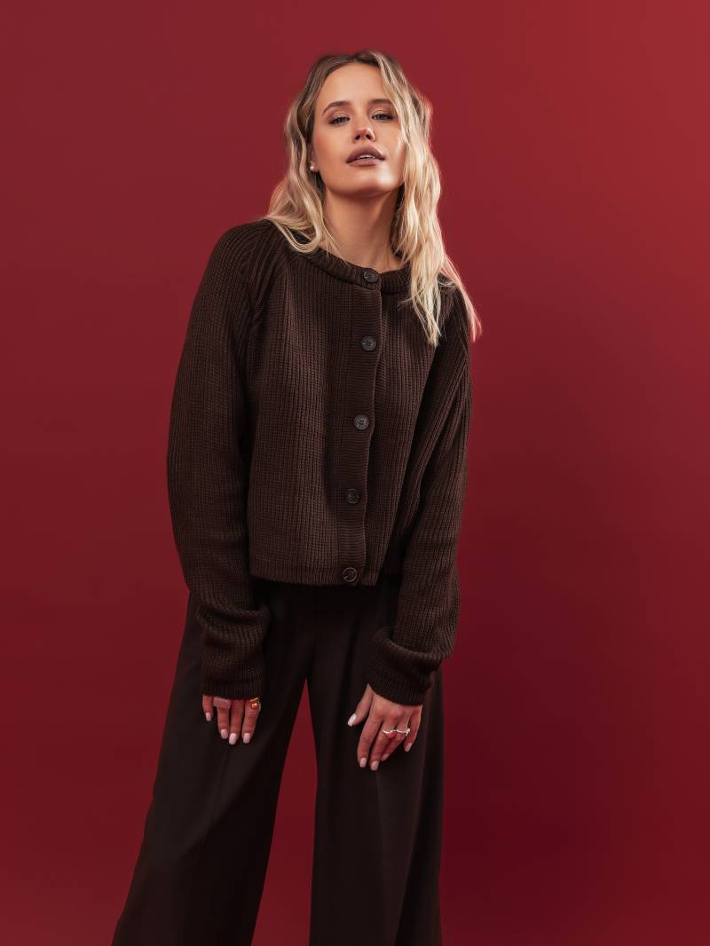 Кардиган «Доминго» Romashka, Коричневый, S|M 17212