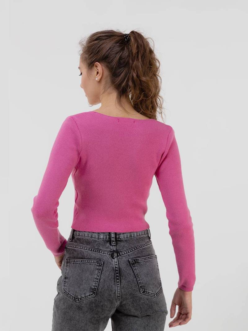 Топ "Брайтон" трикотажный с квадратным вырезом Romashka, Розовый, S|M 10108